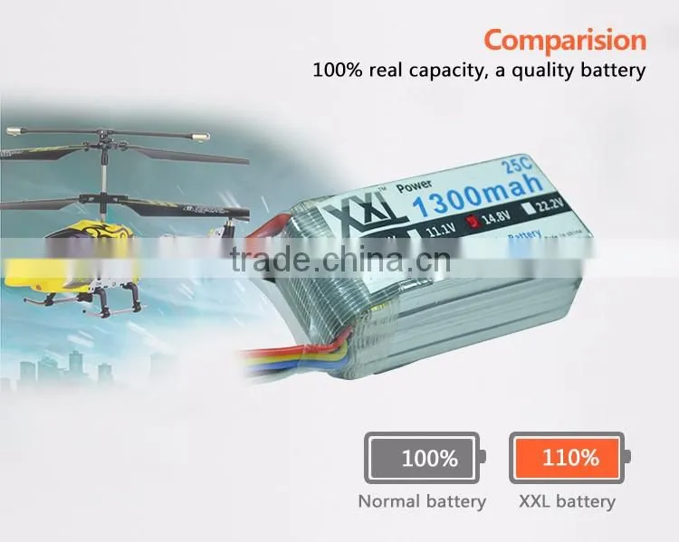 XXL 25C 1300mAh 4S 14.8V lipo battery batteria akku packs with accumulators rc helicopters Toys & Hobbies