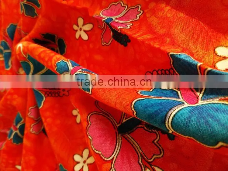 100 viscose rayon fabric in china fashion flower style