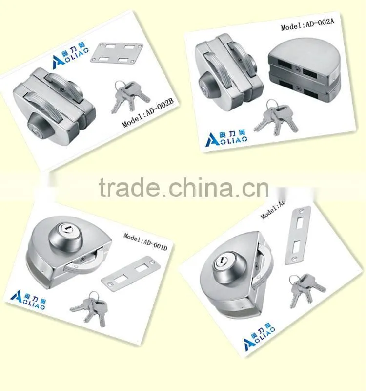 High quality AD-001B stainless steel glass door lock