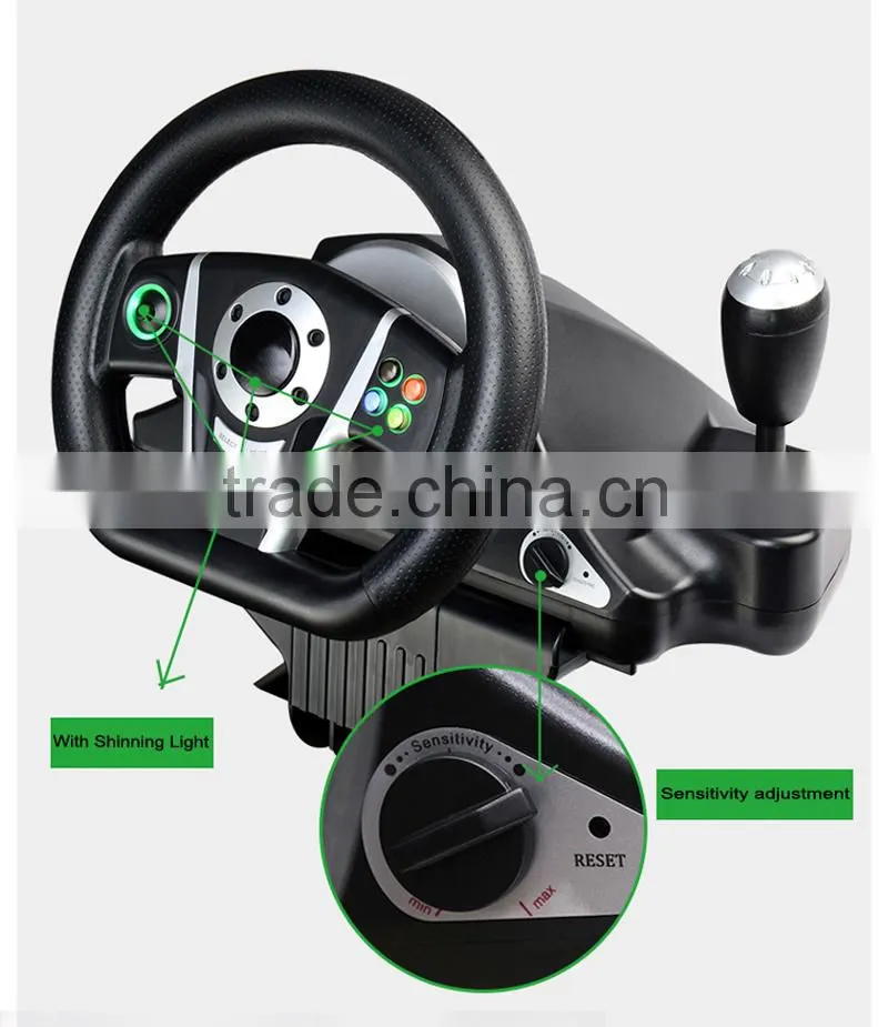 Factory Directly Video Games Accessories for xbox one / PS3 / PS2 / PC computer Racing Game USB Steering Wheel