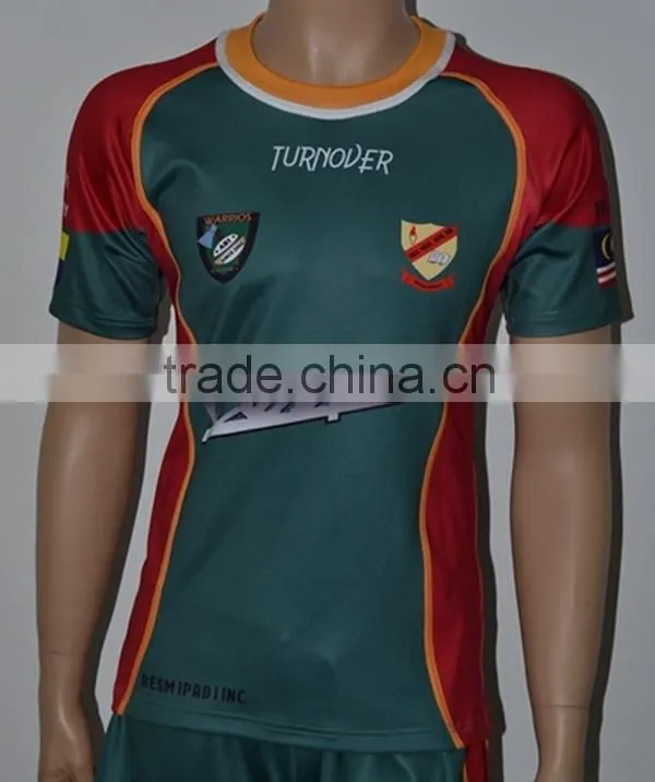 High quality performance Sublimated Rugby Practice Shirts free design cheap custom rugby jersey