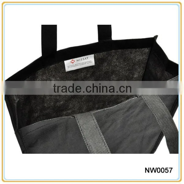 Black Non Woven Promotional Shopping Bag