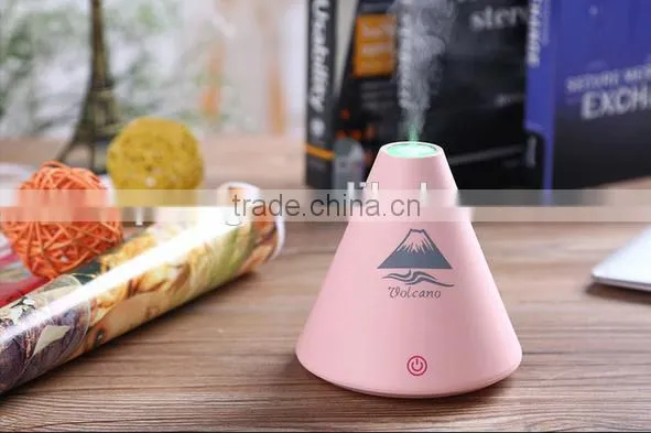 Hot Sale ! Super Volcano Shape Air Humidifier Desktop USB Oil Essential Aroma Diffuser with Multi Colors Night Light