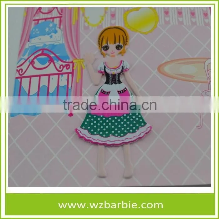 Fashion Wholesale Change Clothes Beautiful Puffy Stickers For Kids