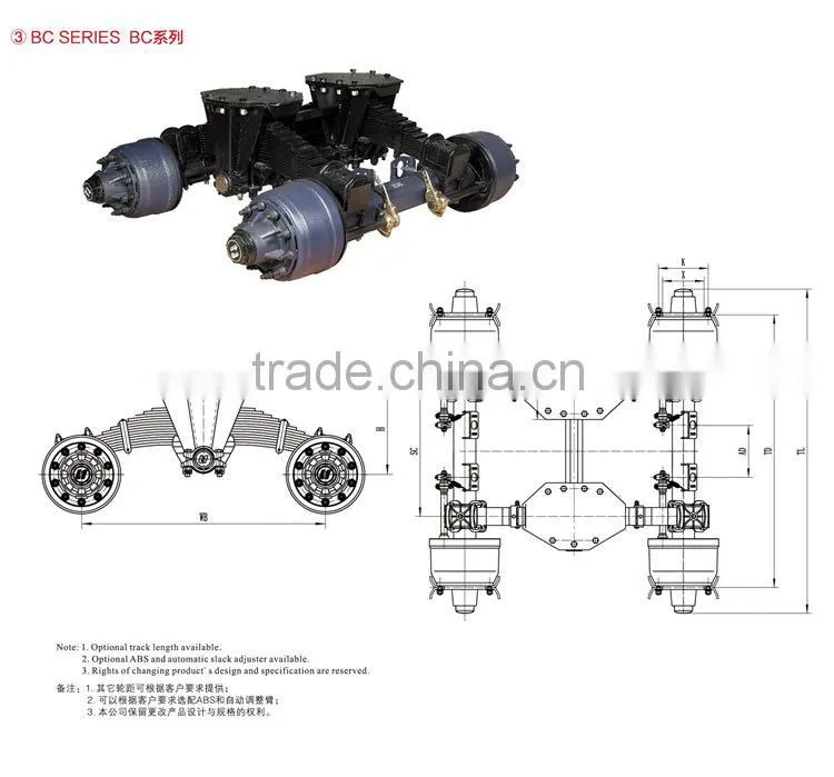 bpw 40t spoke bogie for trucks & trailers