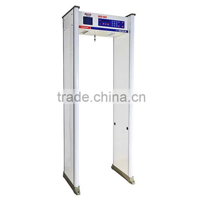 10 scanning zones walk through security gate with each zone provided with separate sensors/sensitivity levels