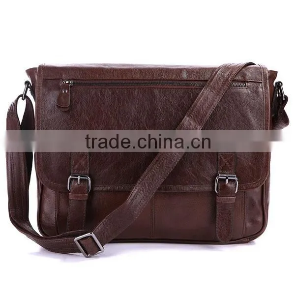 Online Shopping Leather Man Shoulder Bag for School