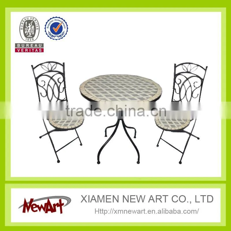 Garden Round Table Patio Outdoor Metal Table