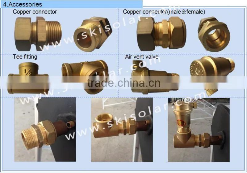 solar collector:vacuum glass tubes for solar water heater for home solar systems