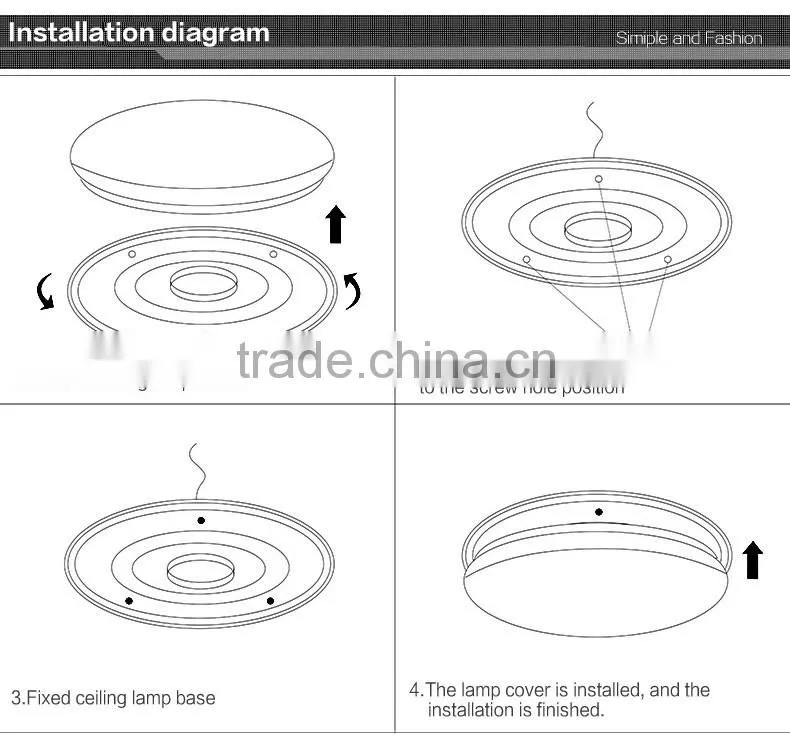 2016 hot sales led flush mount ceiling light small round 5 years gurantee 24 to 48W