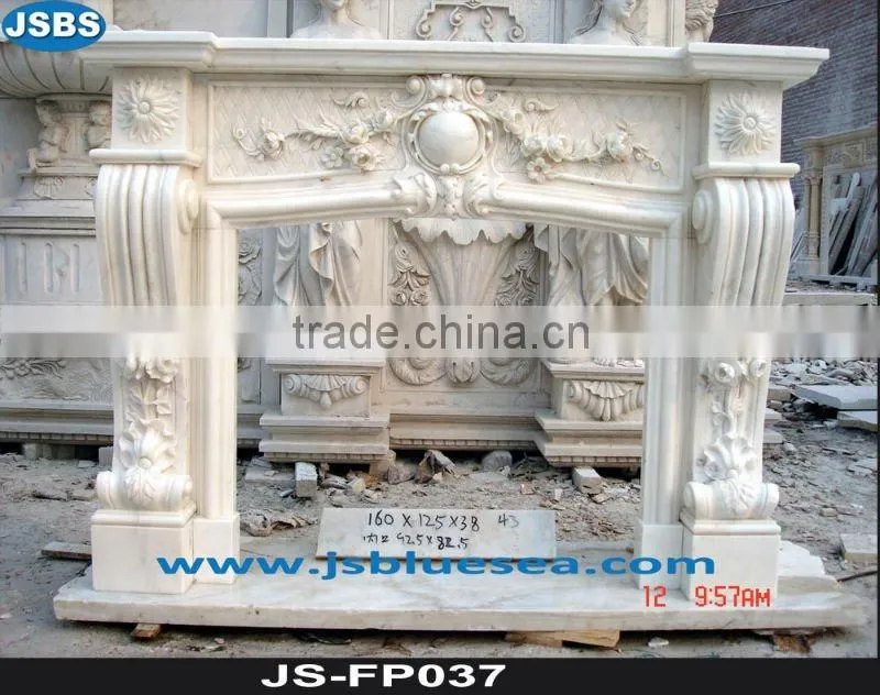 Natural stone fireplace mantel