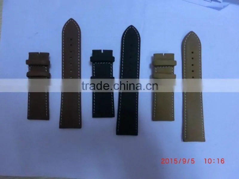 Durable Leather Deployment Watch Band Strap Buckle Bracelet Watch bands
