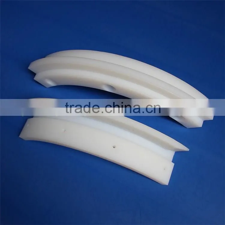 High impact wear-resisting cnc machining ballistic plastic sheets Tivar1000 white uhmwpe bending guide