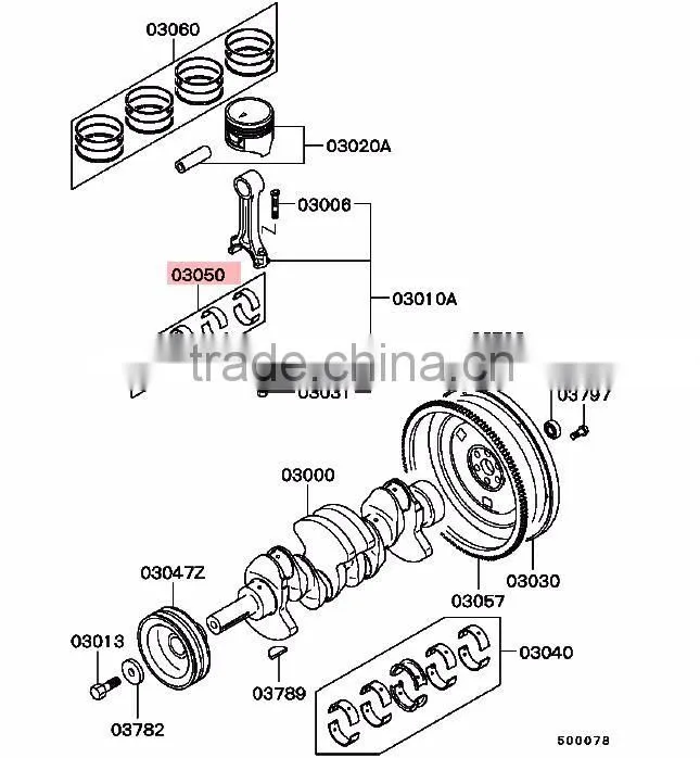 Auto Parts Connrod Bearing Set For Mitsubishi Triton L200 L300 K03T 4G54 K13T K64T K74T P15W MD026430 MD153622
