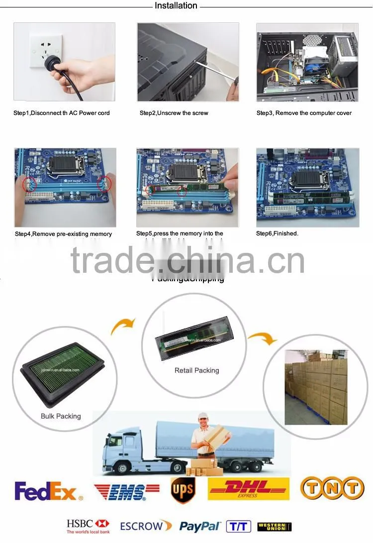 500662-B21 three year warranty ddr3 8gb server ram memory in stock