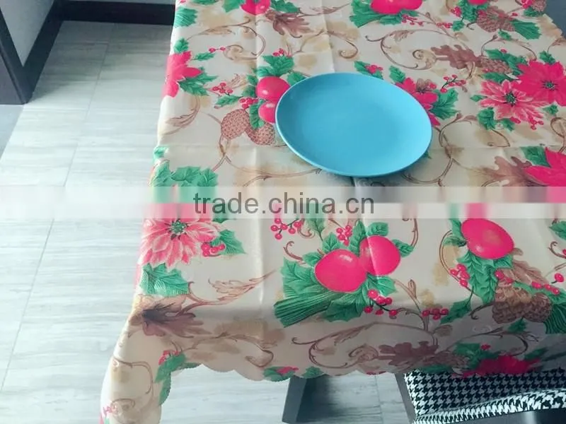HOT SELLING CHEAP 100%POLYESTER SOLID Damask Table Cloth