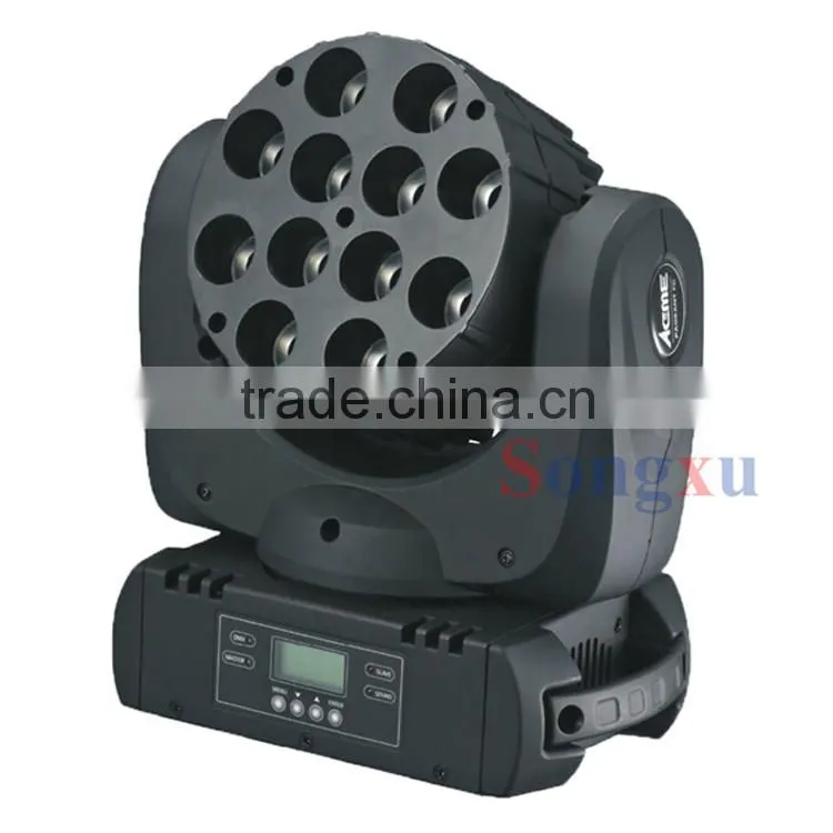 color changeable 12x10w dmx led moving head beam light show party effect lighting