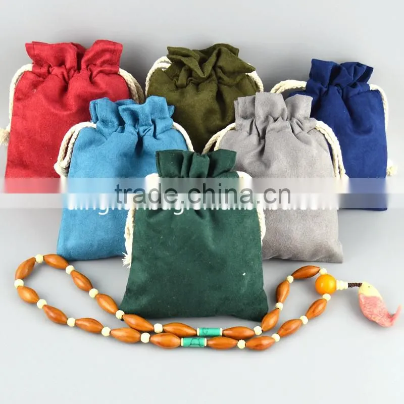 2015 small jewelry drawstring bag, gift bag, jewelry pouch with logo in custom