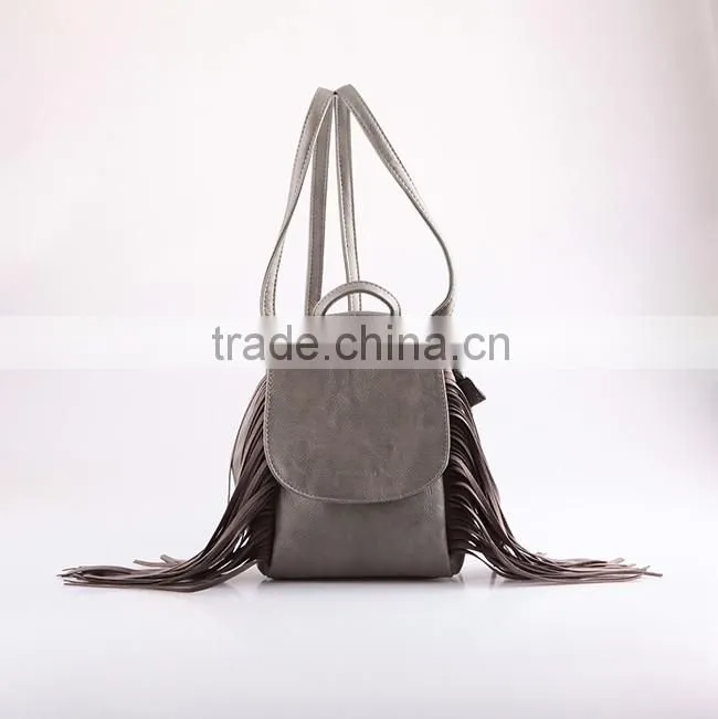 4770 Newest Attractive Individual Bohemadies Tassels side Decoration PU Small Size Backpackian Chic L