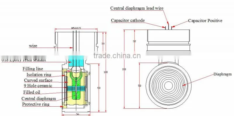 low price metel capacitive pressure sensor