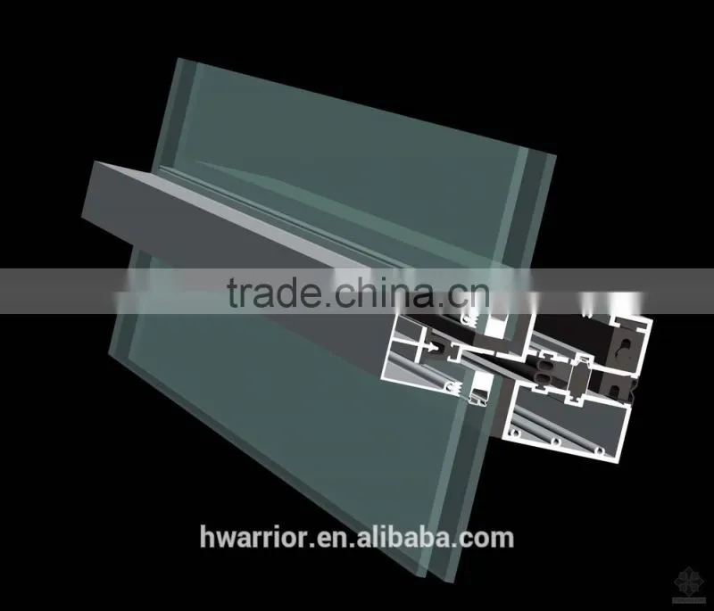 unitized glass curtain wall price from Guangzhou Hwarrior