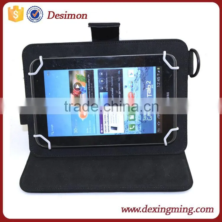 9-10" universal handhold leather working tablet case with lanyard