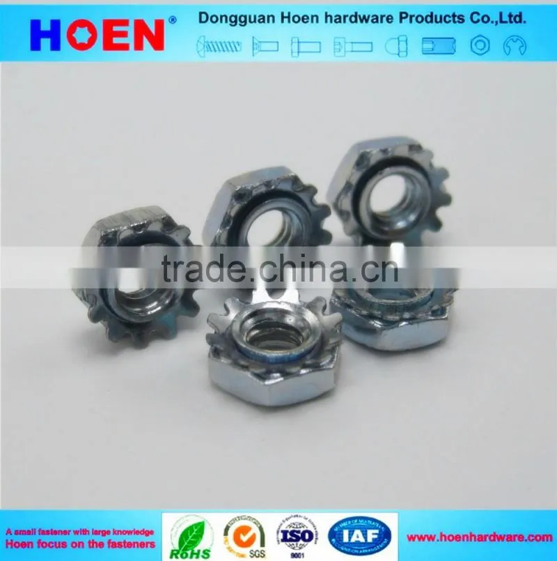Good k nut of stainless steel and aluminum kep nuts