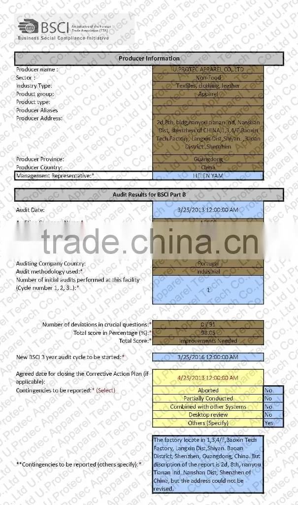 Safety Workwear / FR Jacekt / Flame Retardant Workwear