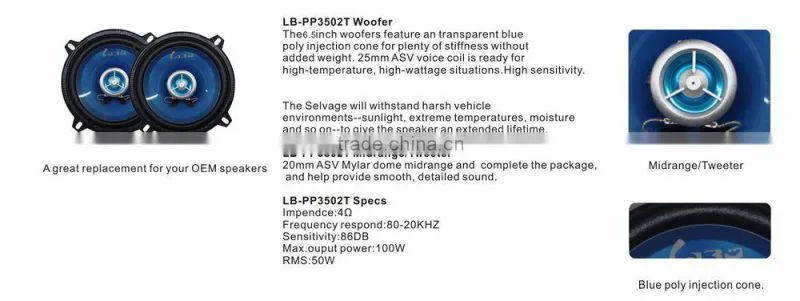 BOSEN LB-PP3502T 5 inch music coaxial car speaker horn