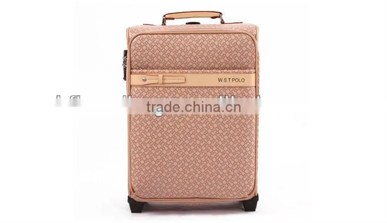 Cabin size soft luggage suitcase rolling trolley bag