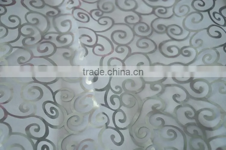 New style yellow sheer organza printed table runner