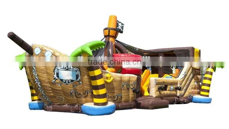 jungle inflatable pirateship,kids playground inflatable pirate ship