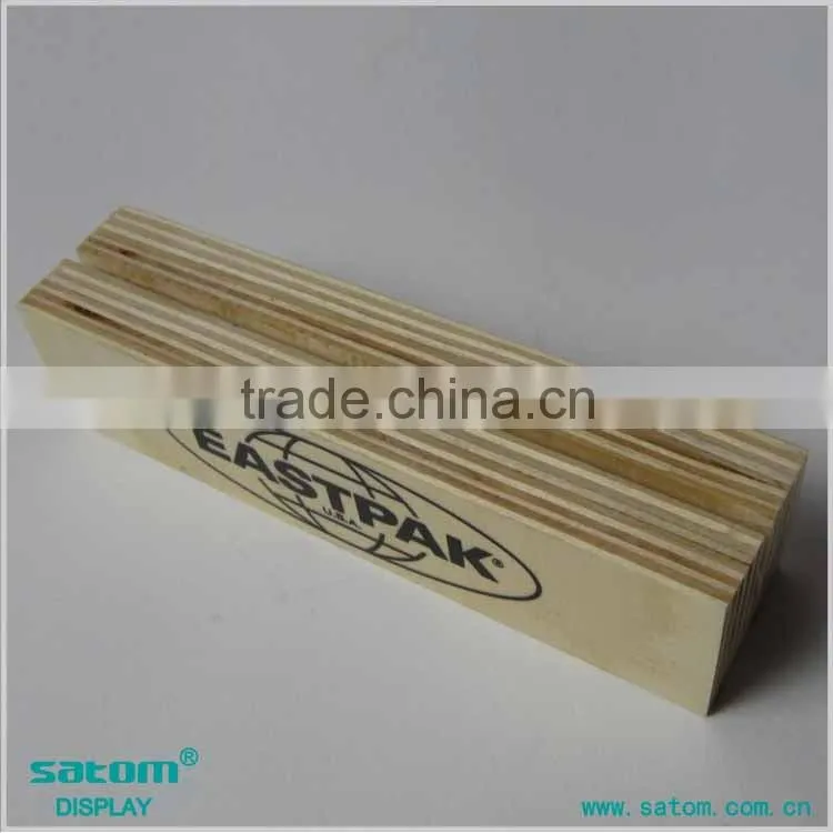 Natural Wooden Menu Holder With Engraving Logo