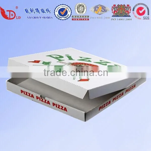 pizza box,2016 white paper pizza box customized printed carton pizza box