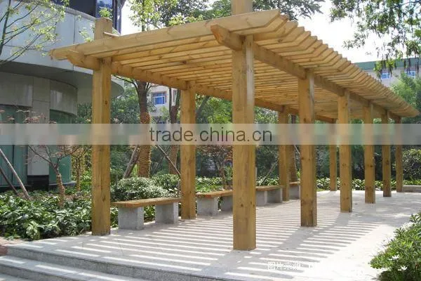 JFCG Weather Resisitent WPC Material Outdoor Pergola Outdoor Corridor
