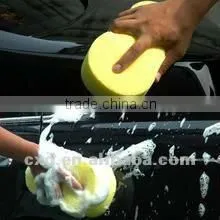 Yellow cheap wholesale cutting dishwashing paste car cleaning sponge