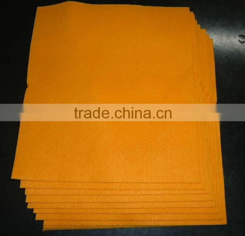 Orange super absorbent germany nonwoven cleaning cloth (NEEDLE PUNCHED NONWOVENS, 80%viscose, 20%polyester)