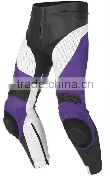 Mens Professional Leather Motorbike Racing Pant