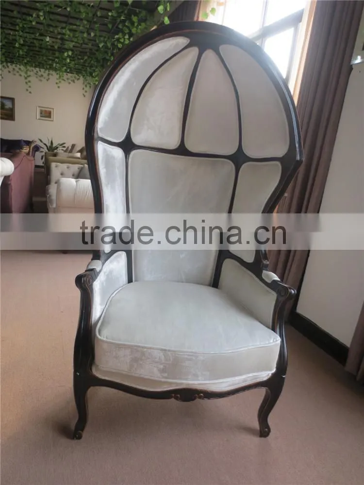 High Back Wooden Egg Chair