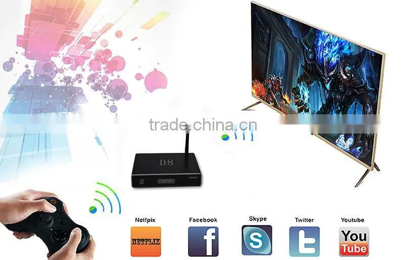 Smart K8 TV Box with Kodi Full Loaded, Octa-core Android 5.1.1, 3 USB, Built-in WiFi