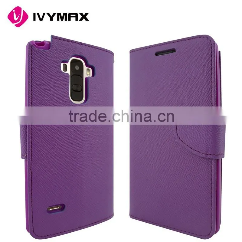China Guangzhou Wholesale PU Leather Flip Folio Book Style Card Slots Kickstand Wallet Phone Case for LG G Stylo/ LS770/H634