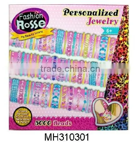 Girl toy jewelry DIY plastic beads set for sale