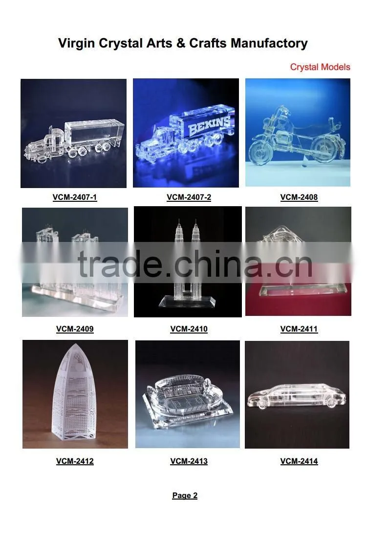 Exquisite 3D crystal racing car model, custom made vehicle model for sale