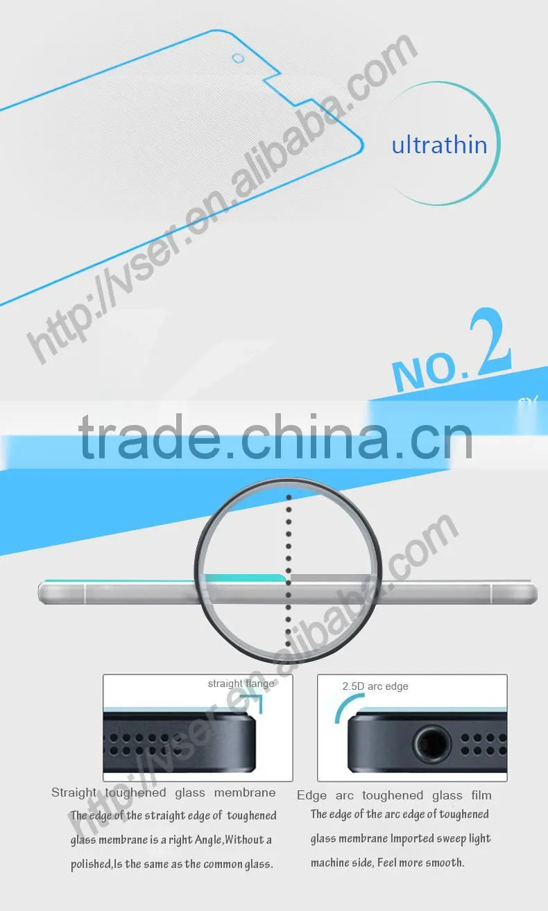 Top quality 0.3mm tempered glass screen protector reviews for HTC 526