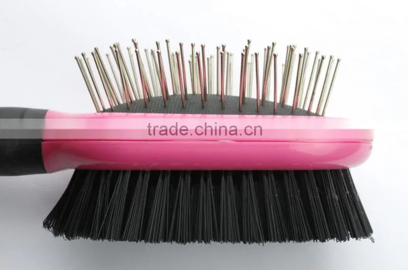 plastic pet brush with double use for dog petlover