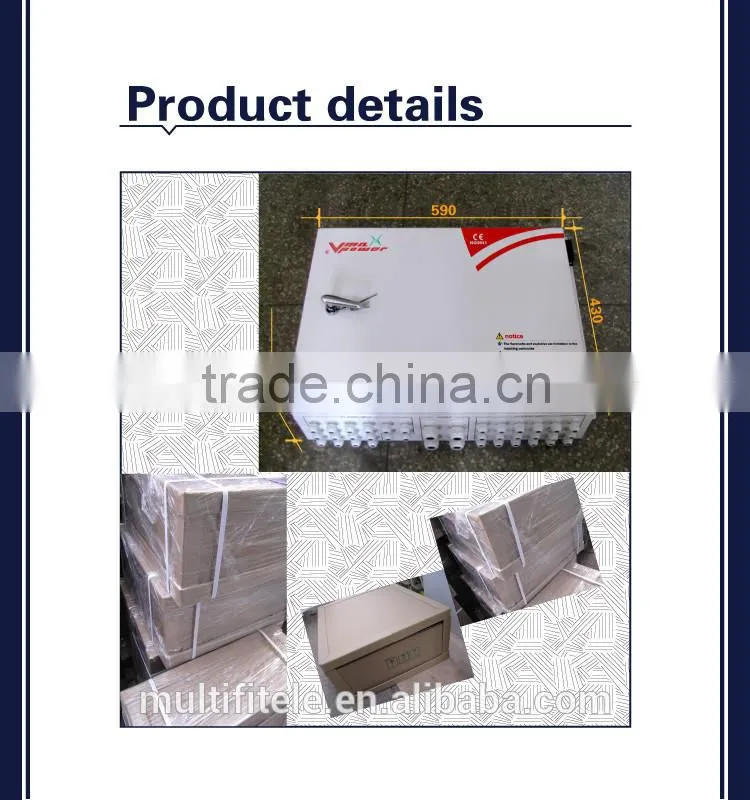 6 string PV Junction Array box Solar DC combiner box