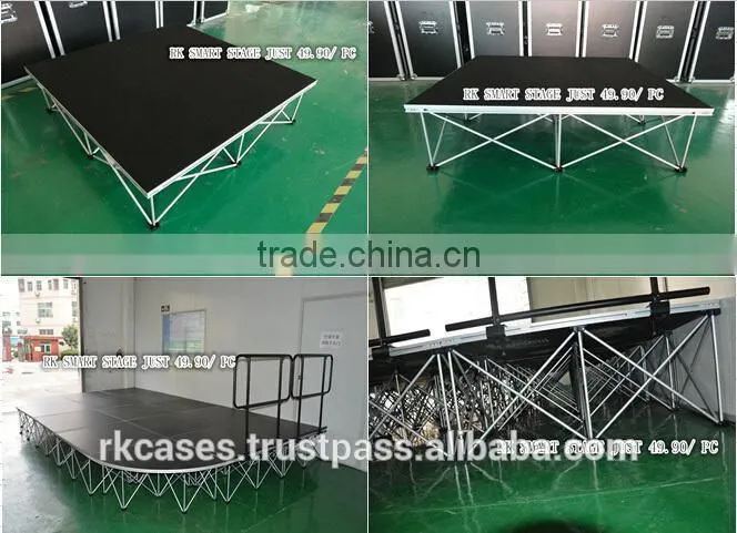 outdoor and strong stage systems with non-slip finish material on sale