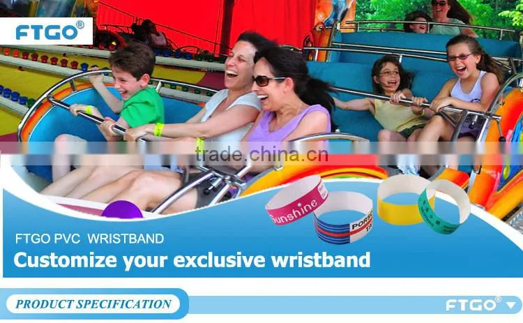 custom design printable tyvek waterproof paper id bracelets wristband