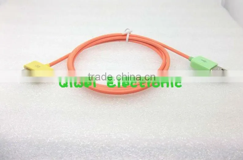 colorful usb data charger cable for iphone/ipad/ipod
