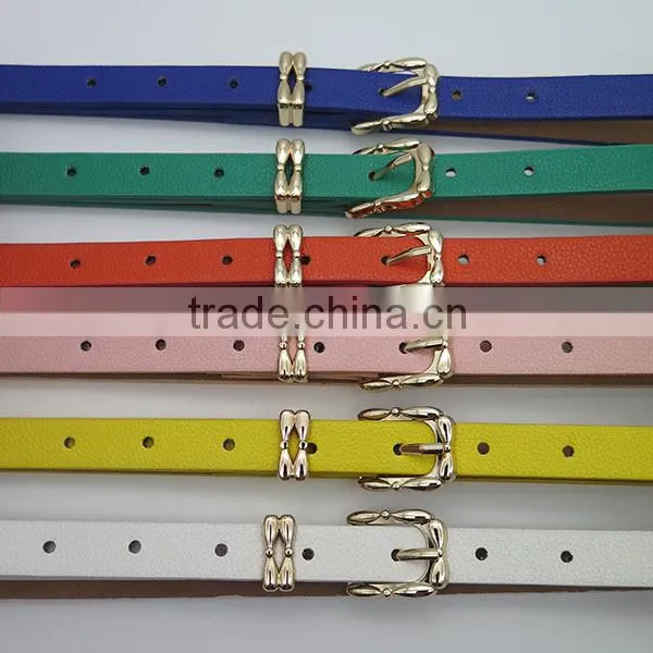 Fashion leather belt with tinny bow tie for women